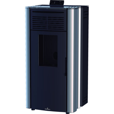 BRONPI - Estufa de Pellet Color Plata Modelo CORAL-PL de 13 kW