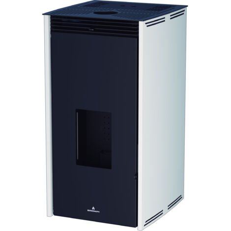 BRONPI - Estufa de Pellet De 11 kW Sin Electricidad Color Marfil Modelo FREE-11-MF