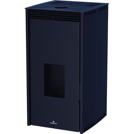BRONPI - Estufa de Pellet De 11 kW Sin Electricidad Color Negro Modelo FREE-11-NE