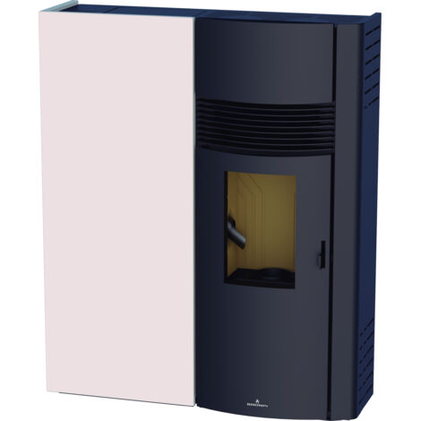 BRONPI - Estufa de Pellet Extraplana Color Marfil Modelo ADRY-MF de 11 kW