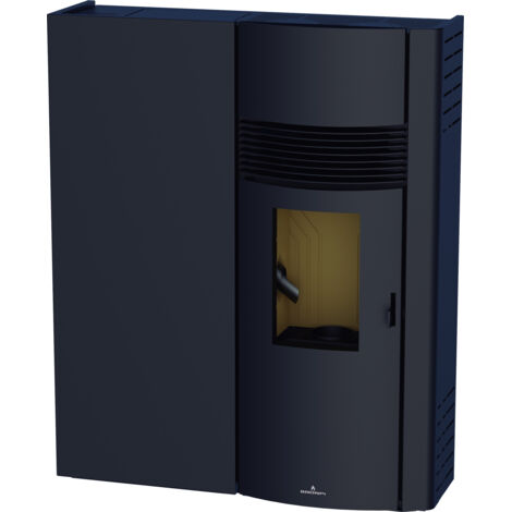 BRONPI - Estufa de Pellet Extraplana Color Negro Modelo ADRY-NE de 11 kW