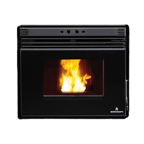 Bronpi – Insert à granulés ventilé NEVA 9.5 kW – Puissance 9.5 kW – Évacuation fumées 80 mm – Autonomie 7 à 13 h – Classe énergétique A+