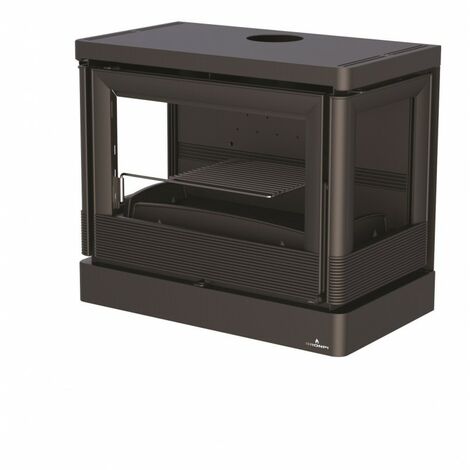 Bronpi – Insert cheminée double combustion 772x654 VERSALLESC – Puissance 13 kW – Évacuation fumées arrière – Flamme Verte certifié