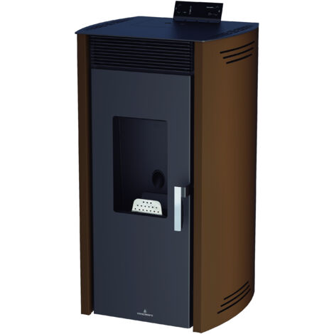 BRONPI - TermoEstufa de Pellet Color Moka Modelo NOA-H-MO de 16 kW