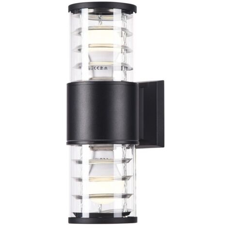 Bronx Aplique Negro, 2 Luces IP54, E27