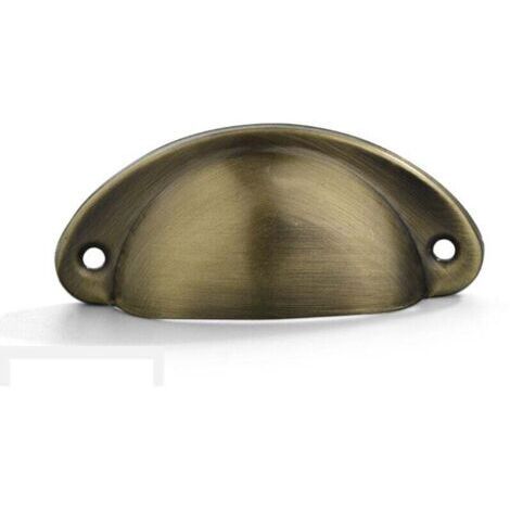 Bronze brossé-Poignee de meuble cuisine, 20 pièces poignée meuble, bouton de meuble, poignet meuble, poignee de meuble cuisine en fer courbé pour décorer des coiffeuses, des tiroirs, des meubles