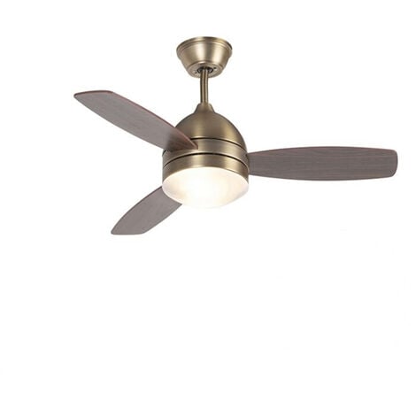 QAZQA Bronze ceiling fan with remote control - Rotar