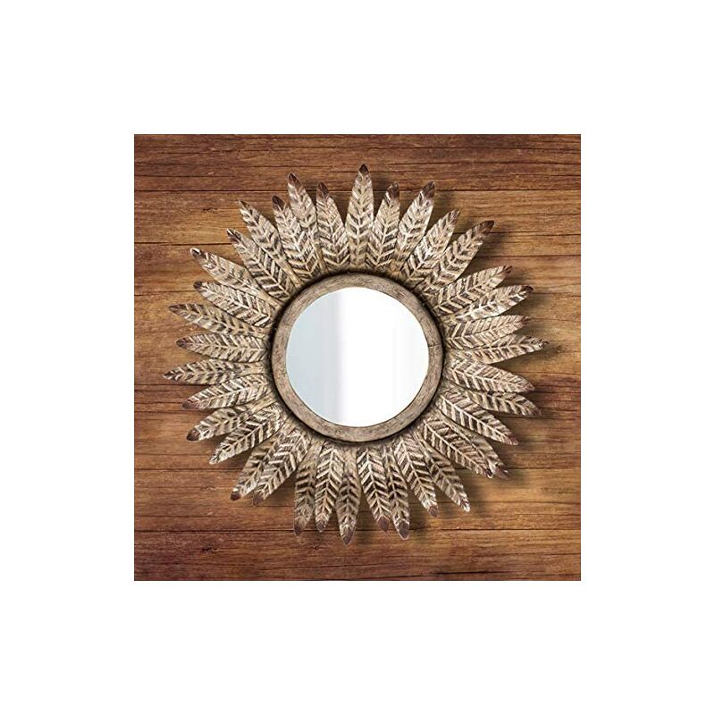 Bronze Feather Wall Mirror