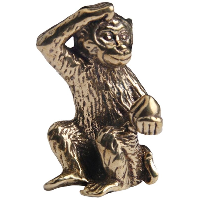 Tlily - Bronze Mini Singe Statue Singe Statue Paysage les Accessoires, Table à Thé, Bureau Antique Articles en Bronze
