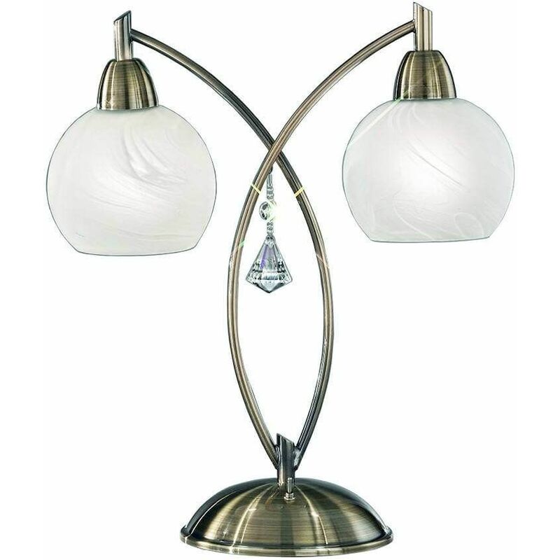 Bronze table lamp Thea 2 Bulbs