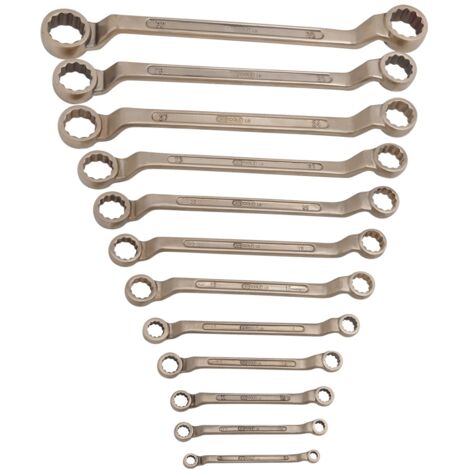 BRONZEplus Doppel-Ringschlüssel-Satz, gekröpft 12-tlg 6-32mm