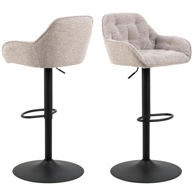 Ebuy24 - Brooke tabouret de bar fonction pivotante, cartouche de gaz, beige.