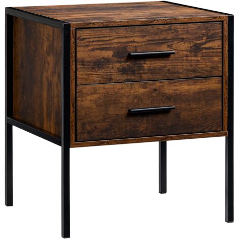 Brooklyn 1 Drawer Console Table Hallway Living Room Shelf Display Iron Legs, Grey