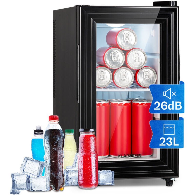 Brooklyn 23 Slim Kühlschrank LED Kunststoff-Einsatz Glastür