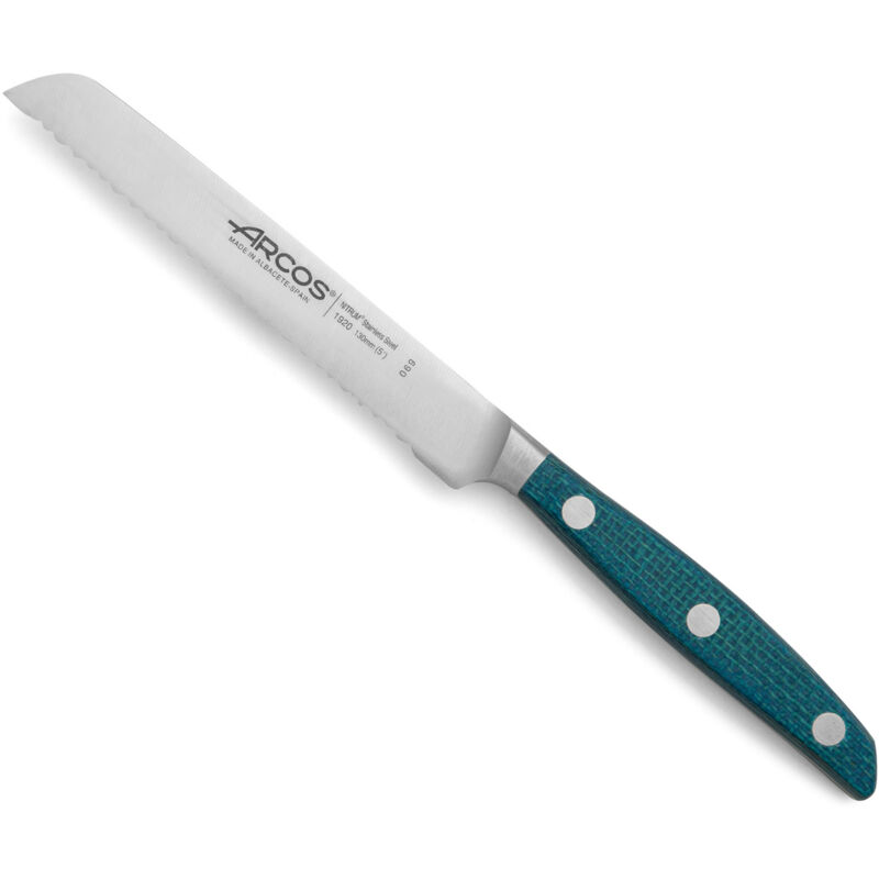 Arcos Brooklyn Tomato Knife - Kleines Messer Mit Wellenschliff Zum Schneiden Und Würfeln Von Tomaten. Der Wellenschliff Ermöglicht Es Dem Messer, Die Haut