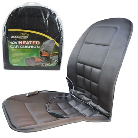 Brookstone 12v Universal Heated Padded Front Car Seat Cushion