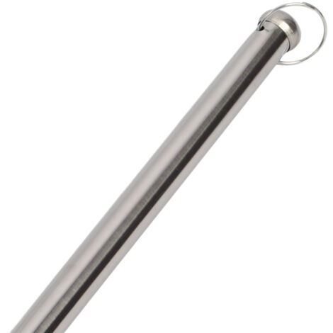 Broom Balai à manche métallique inoxydable long pour nettoyage de sols domestiques et commerciaux