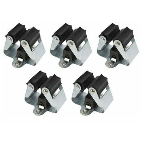 Broom Holder, Mounting Bracket for Brooms, Spades & Gardening Tools, Spring Steel Wall Mount, Easy Assembly 5Pcs