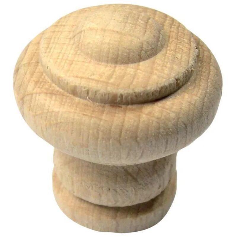 Rustikaler Knopf aus unbehandeltem Buchenholz 25 mm