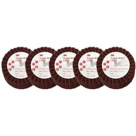 Brosse 3M scotch-brite CB-ZS grain 120 diamètre 75 mm x 5