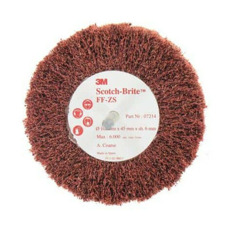 Brosse 3M scotch-brite FF-ZS coarse diamètre 100 mm x 5