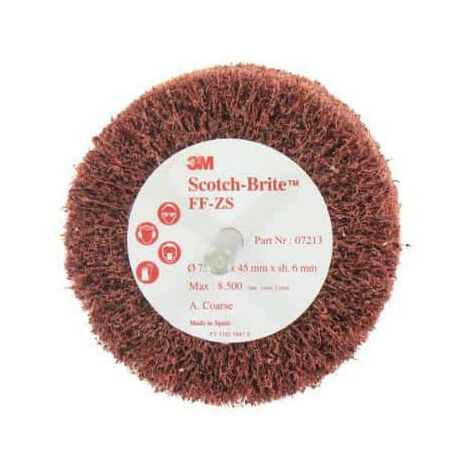 Brosse 3M scotch-brite FF-ZS coarse diamètre 75 mm x 5