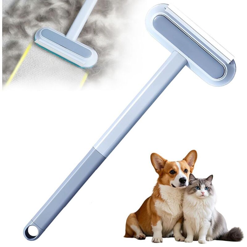 Brosse 4 en 1 pour l'élimination des poils de chat et de chien, outil multifonctionnel et lavable pour enlever les poils d'animaux sur les meubles,