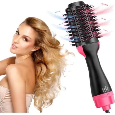 Brosse à air chaud, sèche-cheveux en une étape multifonctionnel haute puissance 3 en 1 salon ionique négatif lisseur GORIFEI®