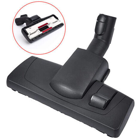 Brosse à aspirateur, Universelle, 35 mm, en Plastique, avec 2 roulettes, Prise de Fil pour Tapis et Adaptateur, Convient aux aspirateurs AEG, Siemens, Miele, Bosch etc.