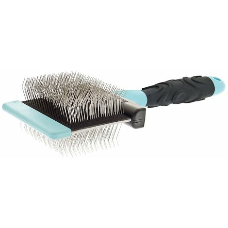 Brosse à carder en plastique avec embouts universels pour chiens et chats