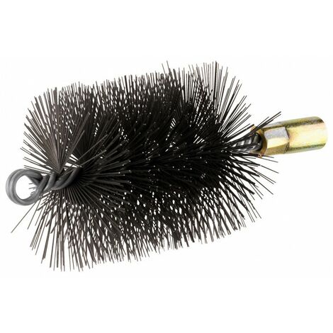 Brosse à chaudière 80 mm – Garnissage acier rond – Filetage F12 – Pour ramonage professionnel et espaces confinés – Scid