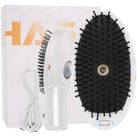 Brosse à cheveux électrique ionique portable anti-statique pour lissage et massage capillaire