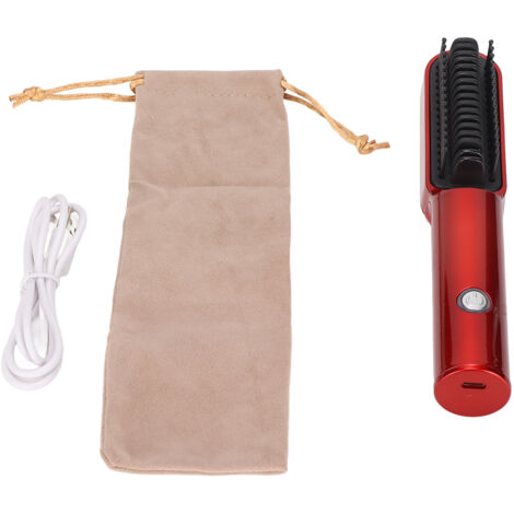 Brosse à cheveux électrique USB lissant et bouclant portable pour voyage et maison