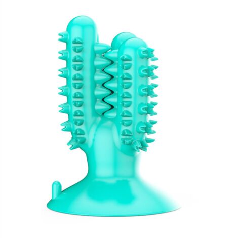 Brosse à Dents Chien, Jouet pour Chien Soin Oral Chien Brossage Bâton Efficace Chien Dents Nettoyage des Dents Caoutchouc Animaux Brosse à Dents Jouet à Mâcher  (Bleu)