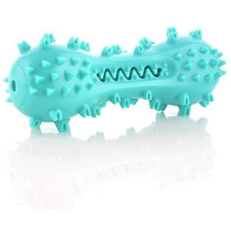 Brosse à dents couinante pour chien - Jouet à mâcher pour mâcheurs agressifs - Bâton couineur pour nettoyage des dents de chien - Pour chiens de petite et moyenne taille - Bleu
