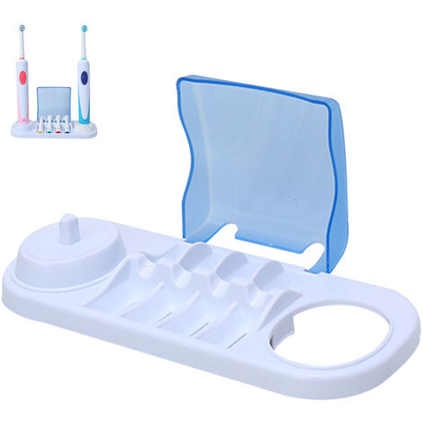 Brosse à dents électrique Double support têtes de brosse à dents support pour tête de brosse à dents boîte de rangement Compatible avec la Base du chargeur