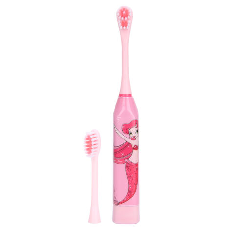 Brosse à dents électrique enfant - Modèle cartoon adorable pour soins bucco-dentaires - Rose