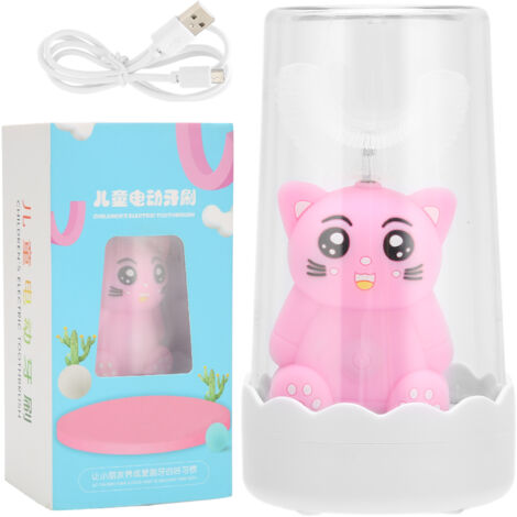 Brosse à Dents Électrique Enfant Silicone Souple Massage Gencives Etanche