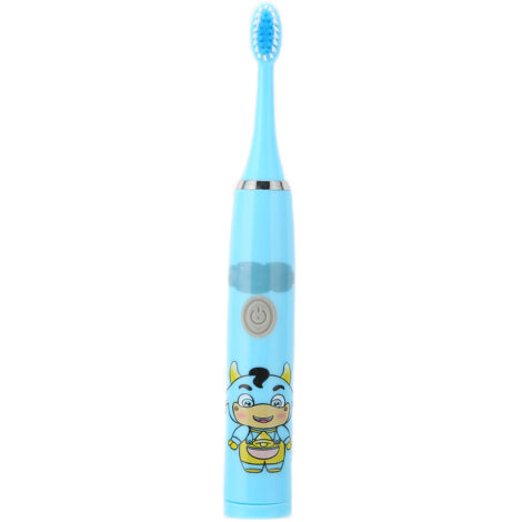 Brosse à dents électrique enfants - Poils souples, design cartoon, nettoyage efficace - Bleu