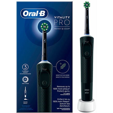 Brosse a Dents Électrique Oral-B Vitality Pro Noire - 3 Modes de Brossage - Batterie Longue Durée