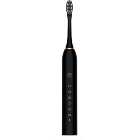 Brosse à dents électrique portable, étanche et rechargeable pour le nettoyage de la maison et de la salle de bain (noir)