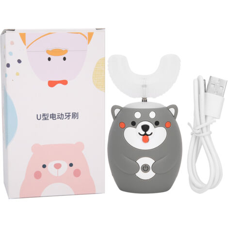 Brosse à Dents Électrique pour Enfants en Forme de U - Modèle Cartoon Étanche pour Nettoyage Buccal