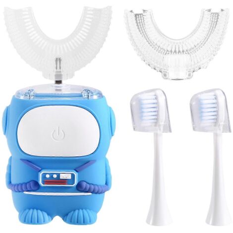 Brosse à dents électrique pour enfants en forme de U - Nettoyage automatique à 360°