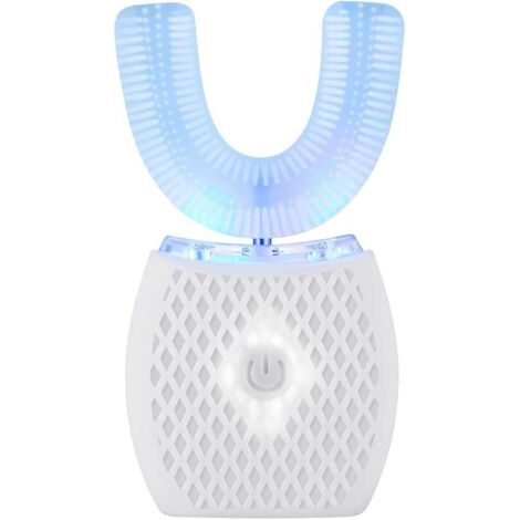 Brosse à dents électrique rechargeable à ultrasons pour adultes améliorée (blanc),