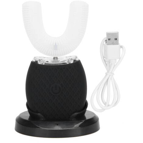 Brosse à dents électrique rechargeable en forme de U, imperméable pour un nettoyage et blanchiment dentaire efficace