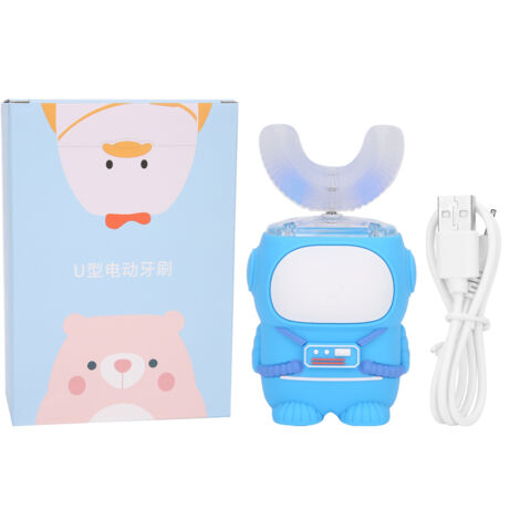 Brosse à Dents Électrique Rechargeable en Forme de U pour Enfants, Brossage Automatique Doux en Silicone