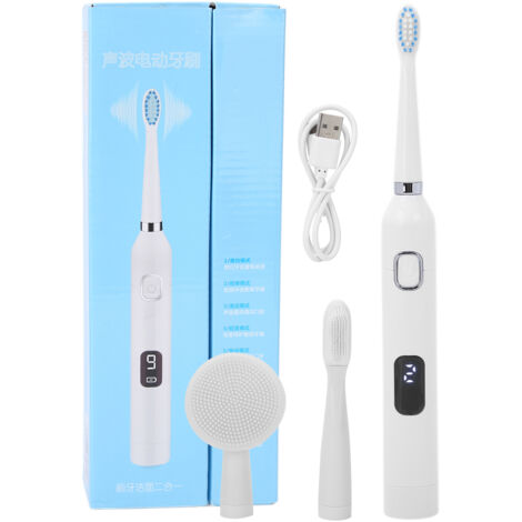 Brosse à Dents Électrique Rechargeable pour Adultes - Blanchiment Dentaire, Nettoyage Profond et Étanche