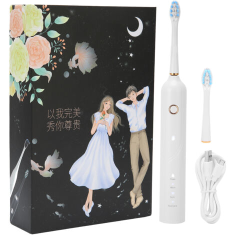 Brosse à dents électrique rechargeable pour adultes - Nettoyage efficace étanche IPX7