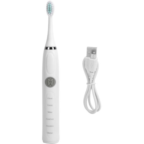 Brosse à dents électrique rechargeable pour adultes - Nettoyage sonique et blanchiment des dents