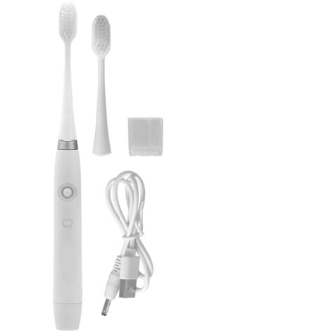 Brosse à dents électrique rechargeable pour adultes - Technologie sonique et minuterie intelligente - Blanc fromage